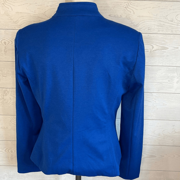 Harve Bernard Vintage 90s cobalt blue crop jacket Size 8 - Picture 3 of 7